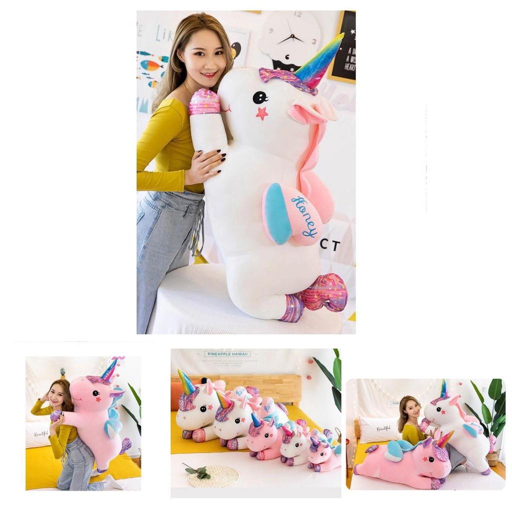 Pelúcia Gigante Macia de Luxo Unicórnio Galáctico Almofada de Cama Para Crianças e Meninas