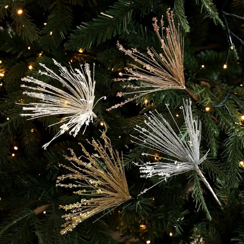 2pcs Floral Arrangements Artificial Flower Branches DIY Festive Floral Stems Tree Ornament