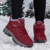 Autumn and Winter Men's and Women's Cotton Shoes Hiking Shoes Winter High-top Velvet Warm Outdoor Hiking Parents Comfortable Walking Shoes