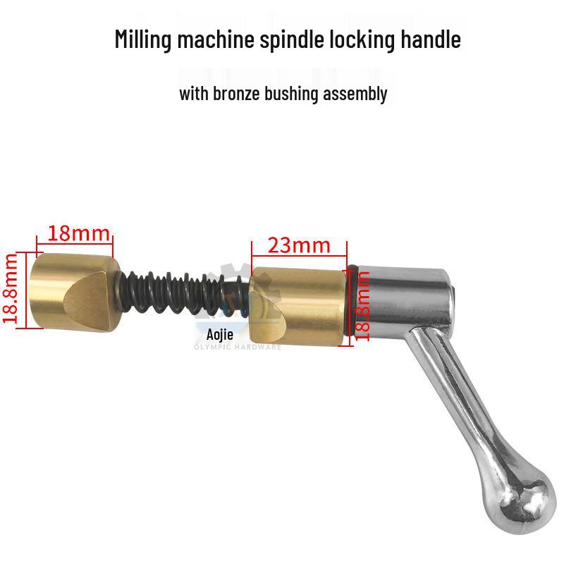 Turret Milling Machine Parts: Machine Head, Workbench, Guide Rail Screws, Spindle Lock, Adjustable Handle