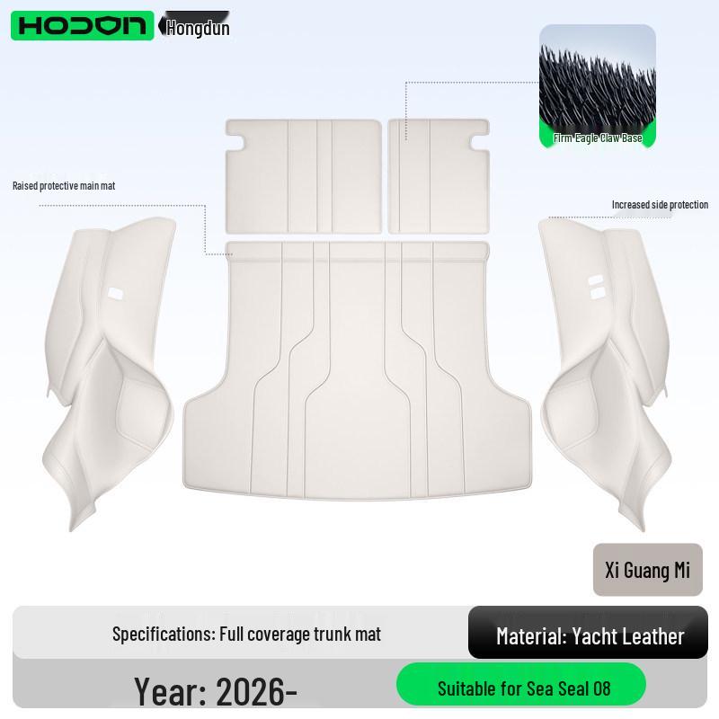 Full Coverage Trunk Mat for BYD Seal 08 - Tail Box Interior Accessory for EV/DMI Models