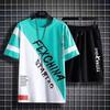 Suits for Men Summer Men's Clothing Fashion Tracksuits Casual Ice Silk T-shirt + Shorts Basketball Set Sportswear Trend Man Sets