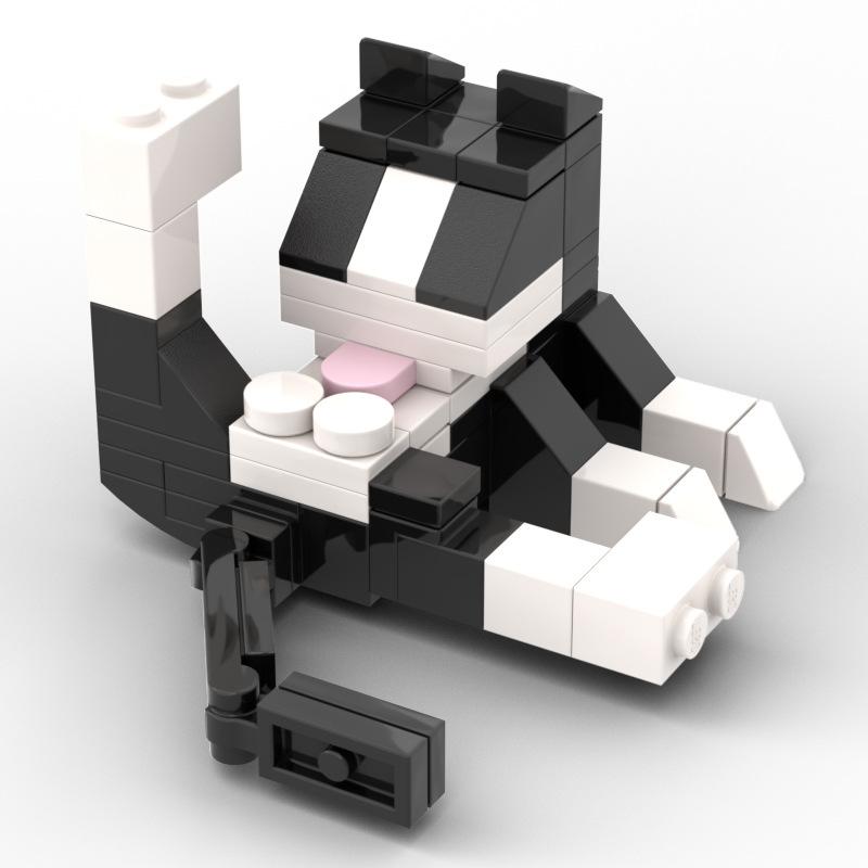 Tier Serie Bausteine DIY Katze Figuren Modell Montage Lernspielzeug Niedliche Desktop Ornamente für Kinder Geburtstagsgeschenke
