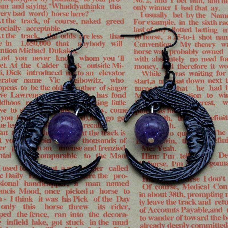 1 Pair of Retro Half Moon Earrings, Inspired By Retro Style, Suitable for Casual Wear and Multifunctional Fashion Accessories As Gifts
