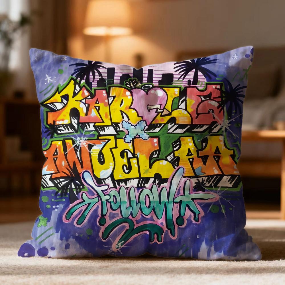 Hot KKAROL Ged Cushion Cover Soft Washable Pillow Case Multi-Scene for Couch Bed Travel Office Use