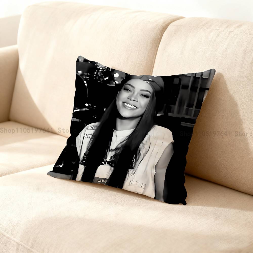 Singer RRihannaES Pillow Case For Sofa Decor Car Office Room Printing Cushion Cover Decorations and Protector
