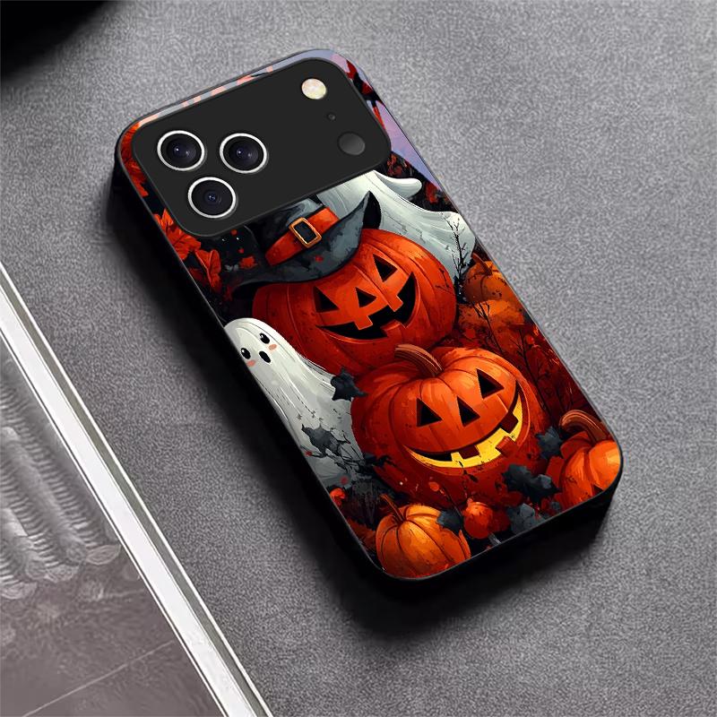 Halloween Boo Vibe For Apple Black Phone Case For iPhone 17 16 15 14 13 12 Mini 11 Pro Max 17 Air 7 8 Plus XR Glass Back Cover