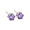 S925 Sterling Silver Six-Prong Diamond Stud Earrings for Women - Simple, Small, Hypoallergenic, Ideal for Students & Piercings, Sleep-Friendly