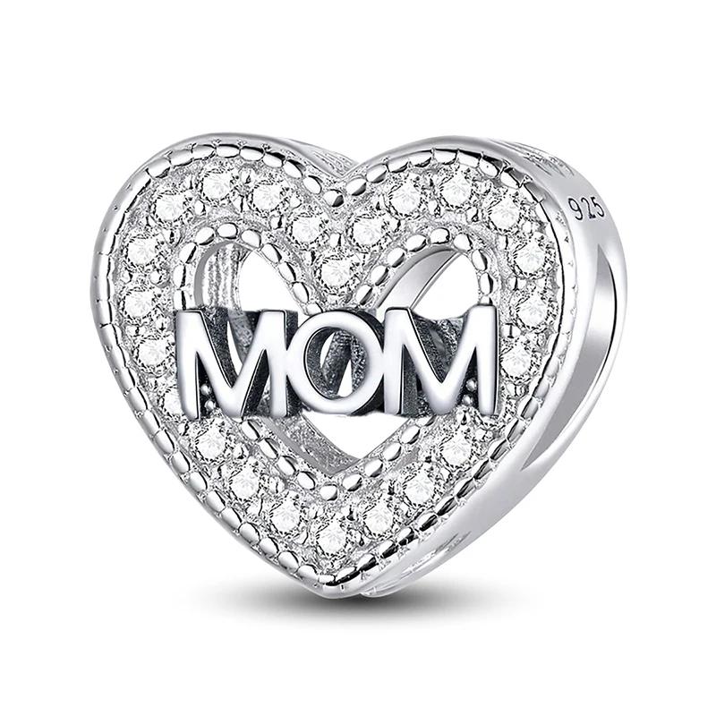 Copper Romantic Red Love Heart Pink Charms Beads Fit Original Pan Diy Bracelets For Woman Pendant Fine Jewelry