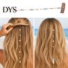 Summer Vacation Hair Jewelry Beach Mermaid Clip, Starfish Shell Bead Chain for Women, Gift Seaside Lovers Boho Coastal Styling Tool Wedding