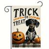2D Flat - 2D Flat, Halloween Garden Flag - Durable Polyester Double-Sided Decorative Yard Banner, Weather-Resistant Home And Outdoor Lawn Decoration, 