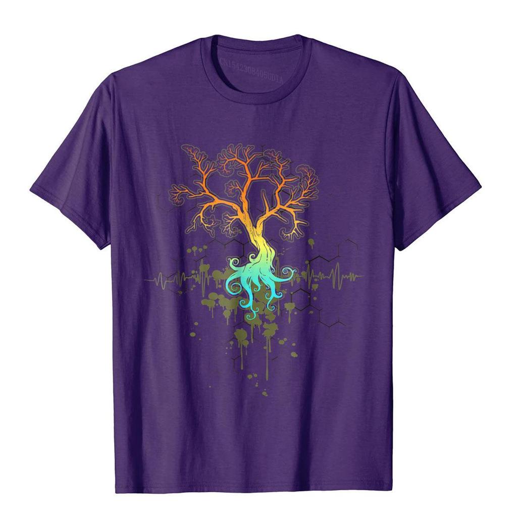 Shirt.Woot Fractal Tree T-Shirt Tops & Tees Discount Street Cotton Men T Shirt Kawaii Men Clothing Moto Biker
