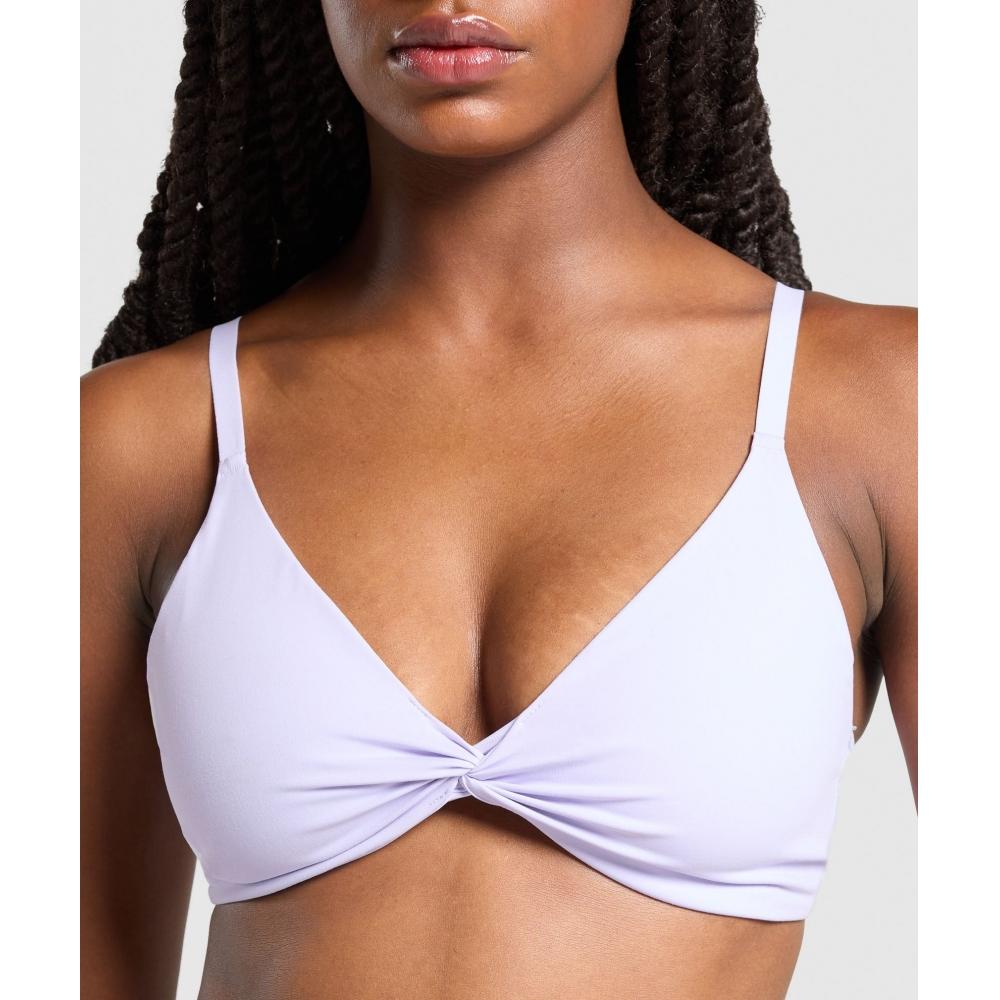 Gymshark Twist Front Bralette Fresh Lilac B2b5w Pb7g