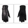 Touchscreen Leather Gloves Winter Warm Waterproof Windproof Fleece-Lined Thickened Outdoor Motorcycle Riding Gloves
