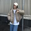 American Stand-up Collar Design Short Cotton Clothes Women's Winter Thickened Couple Bread Clothes Jacket