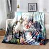 Cartoon Anime Inuyasha Throws Blanket for Sofa Bedding Couch Hiking Picnic Super Soft Cute kawaii Flannel Blanket birthday gift