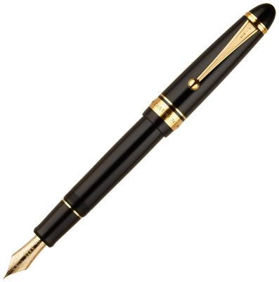 Caneta tinteiro Pilot personalizada 743 FKK3000RBSF haste preta com impressão fina e suave