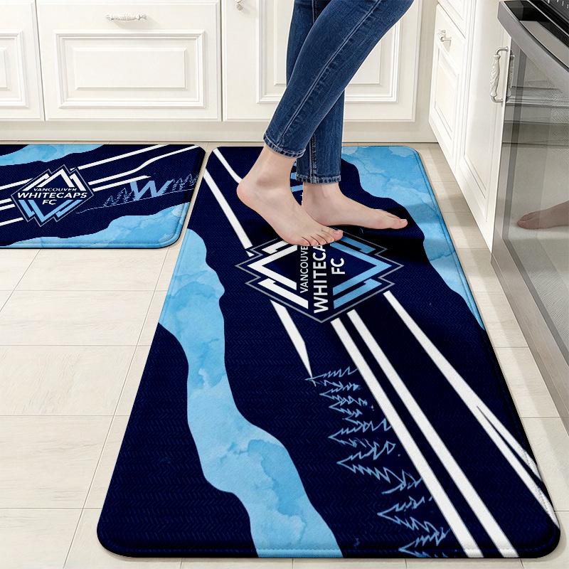 Vancouver Whitecaps FC Flannel Kitchen Mat Christmas Soft Area Rug Non Slip Floor Carpet Home Decoration
