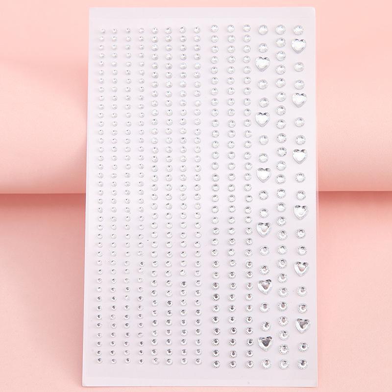 Mini Rhinestone Eye & Face Makeup Stickers - Flash Diamond Decoration for Stage and Party