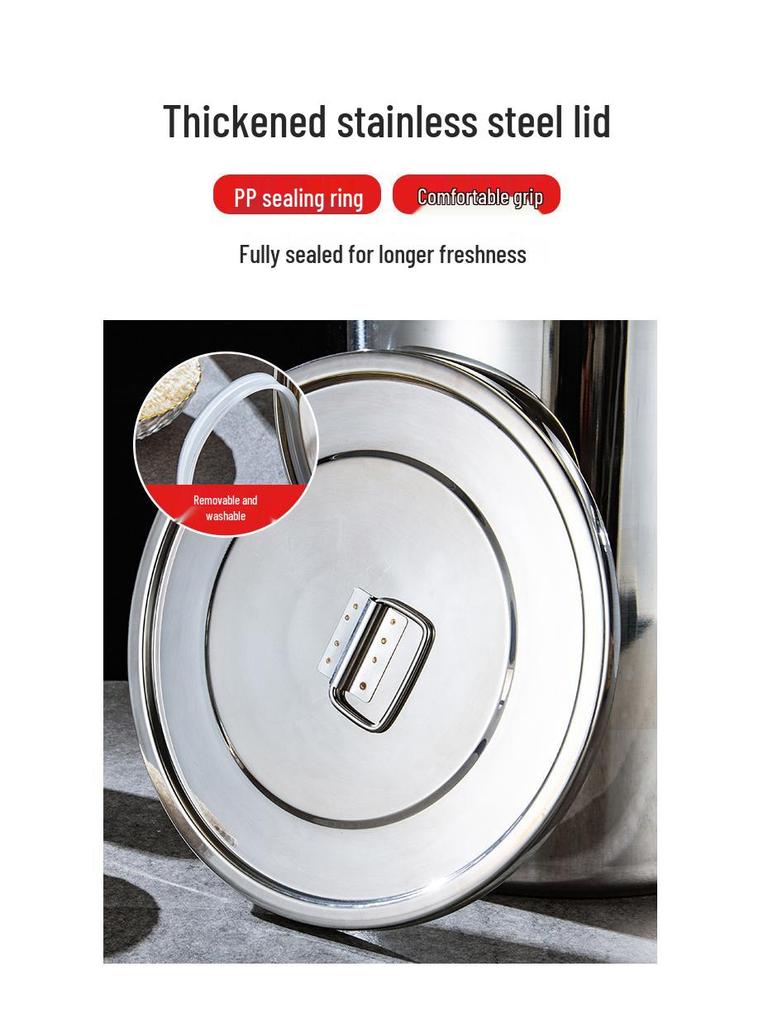 Barril Sellado Multiusos de Acero Inoxidable 304 para Almacenamiento de Vino, Té, Leche, Fermentación, Aceite o Arroz