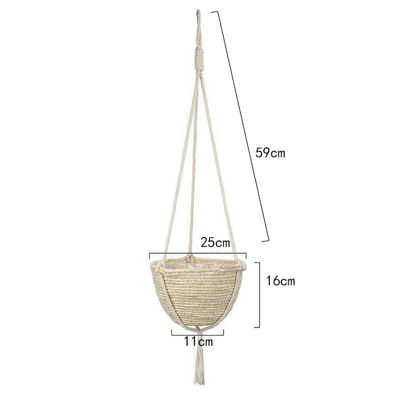 

cm Pumpgrass Hanging Basket Hanging Orchid Plant Corn Rope Round Hanging Rope Flower Pot Hanging Basket Storage Basket Flowers Hanging basket corn husk 25cm