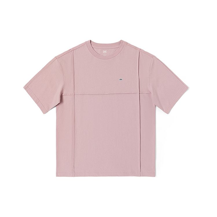 Solid Color Round Neck Pullover Short Sleeve T-Shirt Men tops Dirty-Pink LMT0045084DR00FA02857