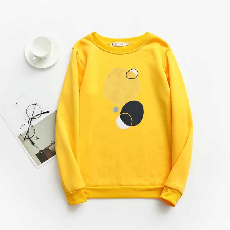 TWINFLAMES New Hoodie Women Oversized Wool Sweatshirt Casual Long Sleeve Top Printed O Collar Loose Casual Long Sleeve Jumper Top