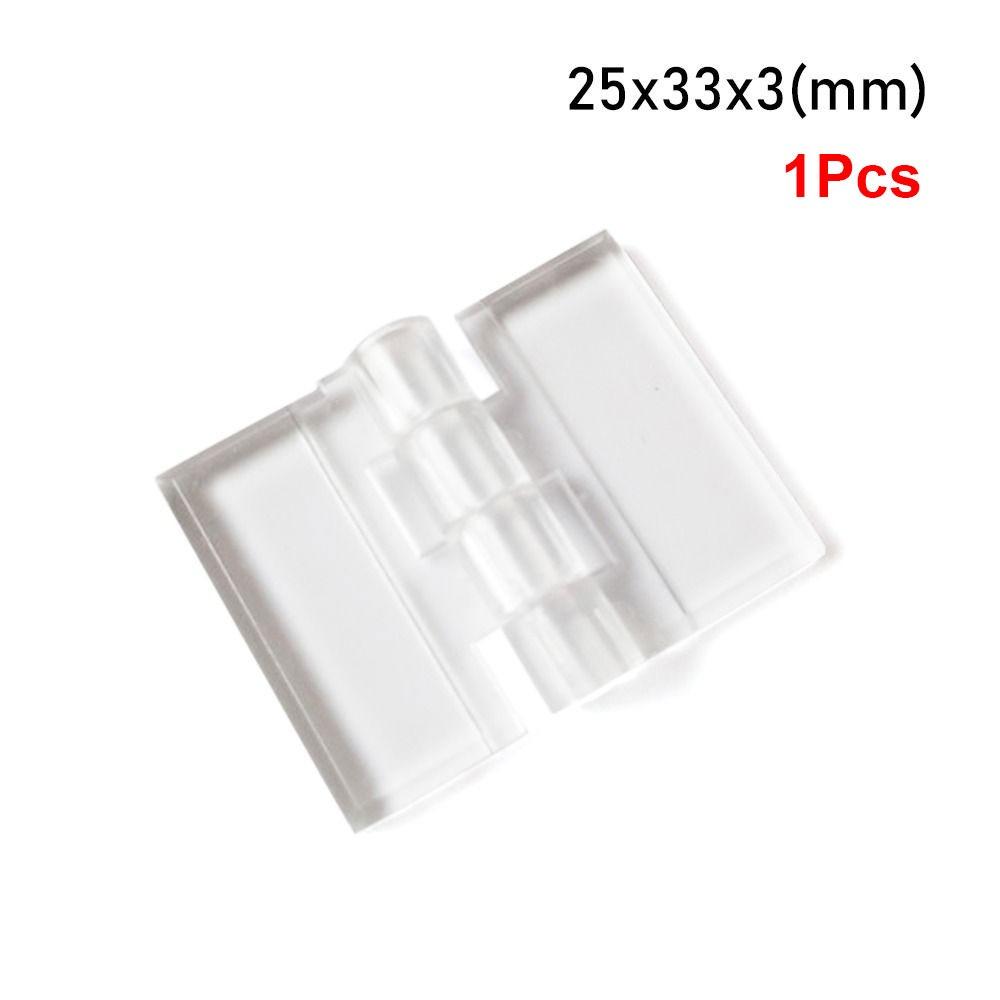10Pcs Durable Transparent Folding Hinge Acrylic Foldable Door Hinges Clear 270 Degree Furniture Hardware DIY Cabinet Door Box