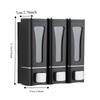 Large Capacity Wall-Mount Soap Dispenser 3 Head Multi Chamber Multi-Head Soap Dispenser Drip Type Refillable