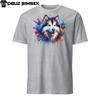 Colorful Alaskan Malamute Unisex T-Shirt Mens Womens Tees Top | Vibrant Dog Art Tee | Short Sleeve