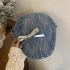 And Trendy Comfortable Denim Beret Hat For All Genders With Beautiful Butterfly Knot For Style Seasonal