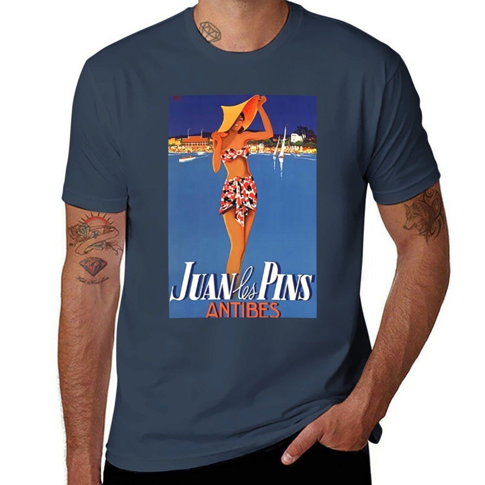 

JUAN LES PINS ANTIBES TShirt Relaxed Casual Short Sleeve Tee S