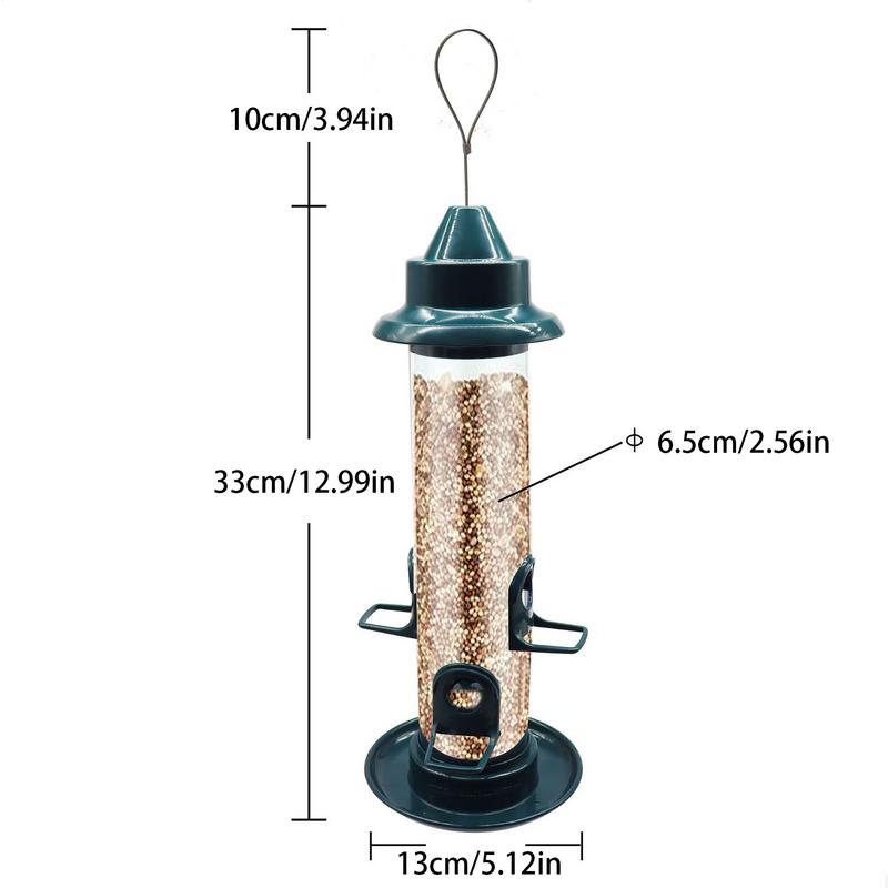 Hrănitor pentru păsări de exterior, Dispenser de hrană pentru păsări sălbatice, Hrănitor cu montare pe copac, Decor pentru grădină, Curte, Stație de hrănire cu acoperiș rezistent la intemperii