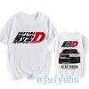 AE86 Funny Harajuku Manga T Shirt Japanese Anime Cartoon Gothic Summer Tops Initial D EU Size T-Shirt Men Graphic Tee Shirt Male