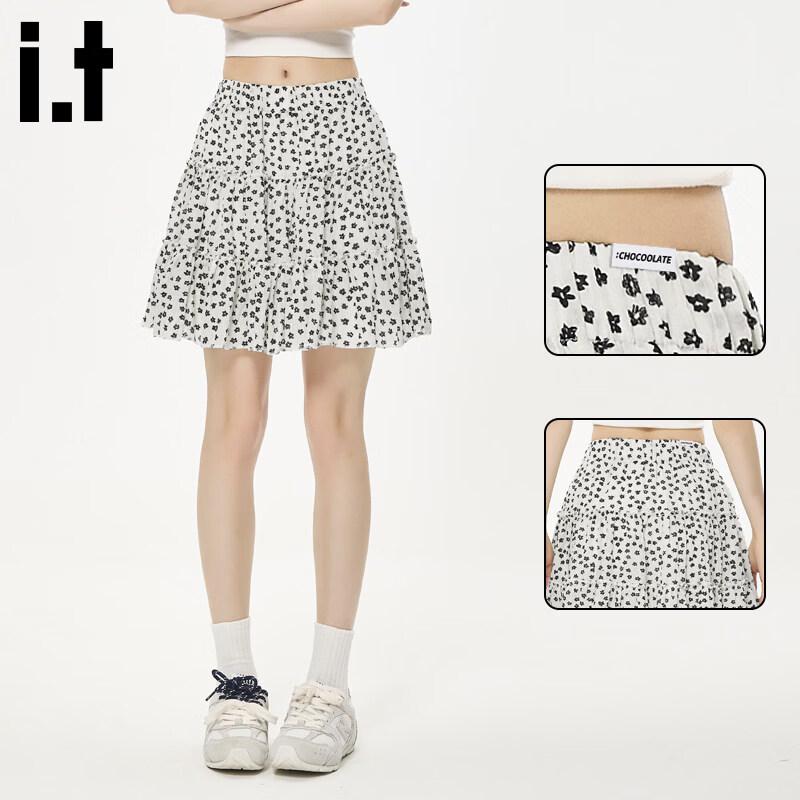 CHOCOOLATE Women s Floral High-Waist Mini Skirt XL белый