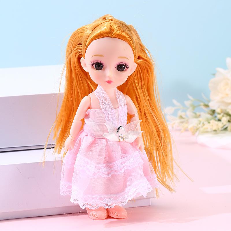 Color Light Doll Xiao Mengmeng Princess Suit Girl Dress-up 13-joint 6-inch Doll Play House Toy