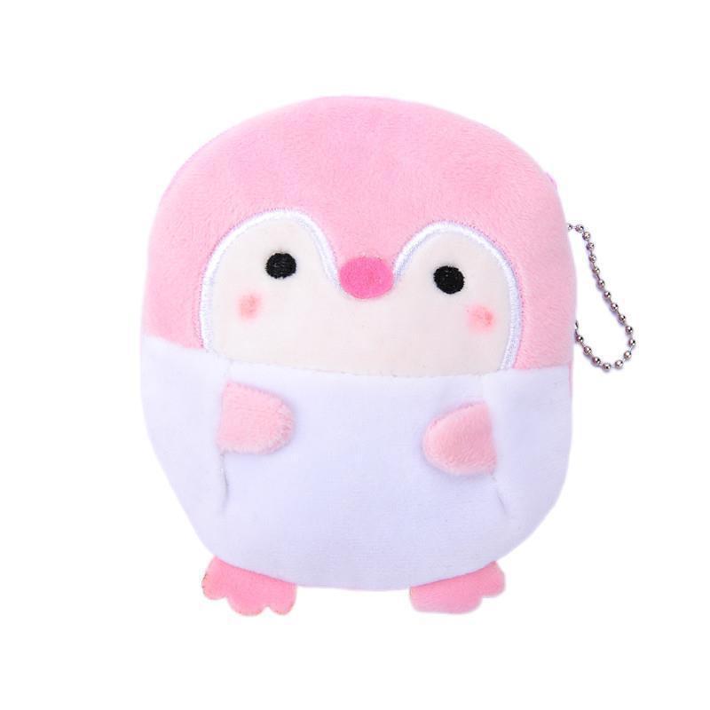 Cute Drag Penguin Plush Animal Bag Keychain Pendant Coin Wallet Car Key Plush Pendant