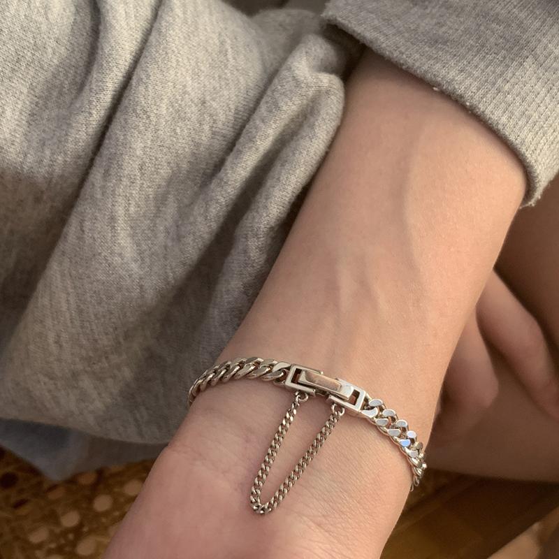 ANENJERY Bracelet en chaîne géométrique irrégulière en Zircon pour