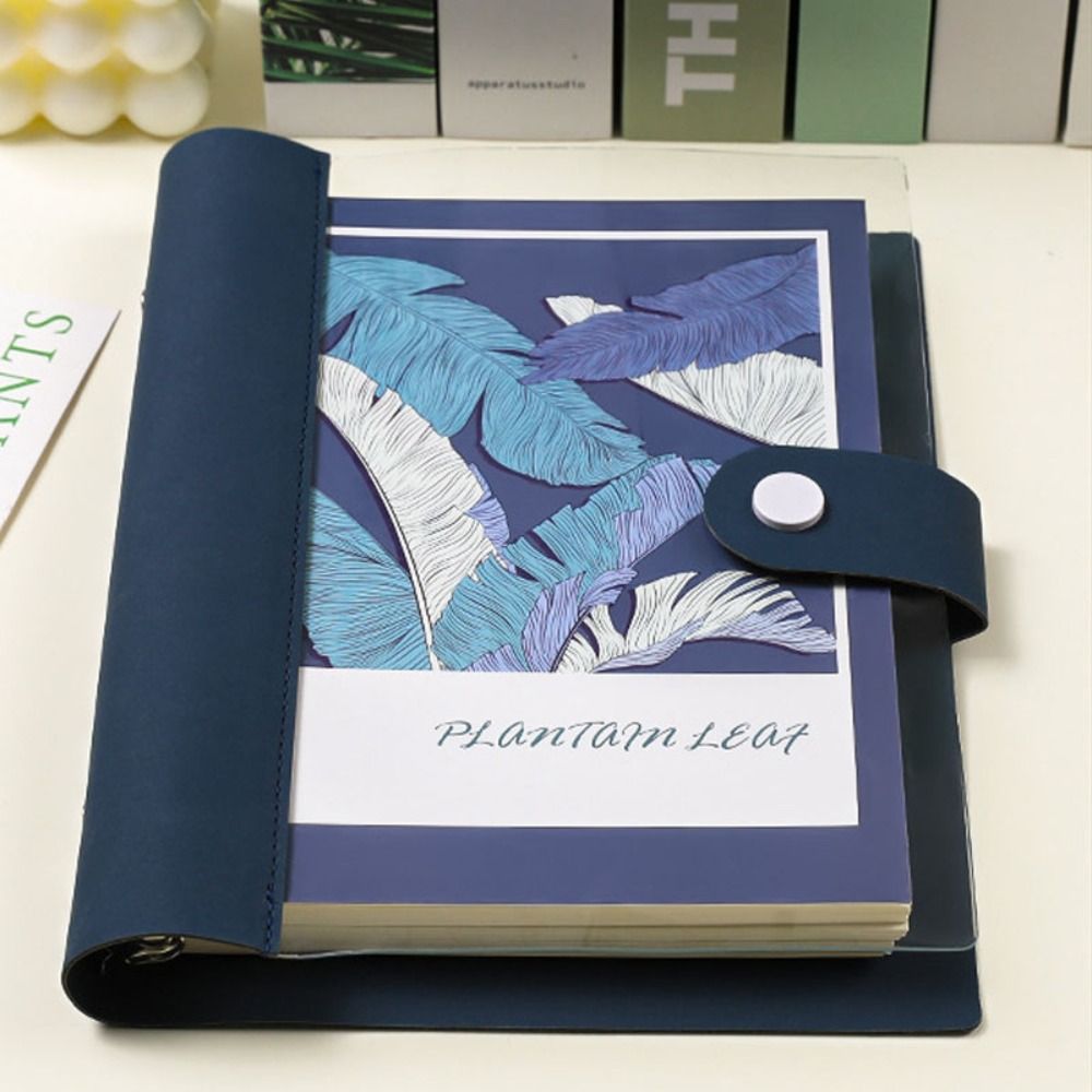 Artificial Leather Loose-leaf Book Transparent Cover Notepad Soft Notebook  Student