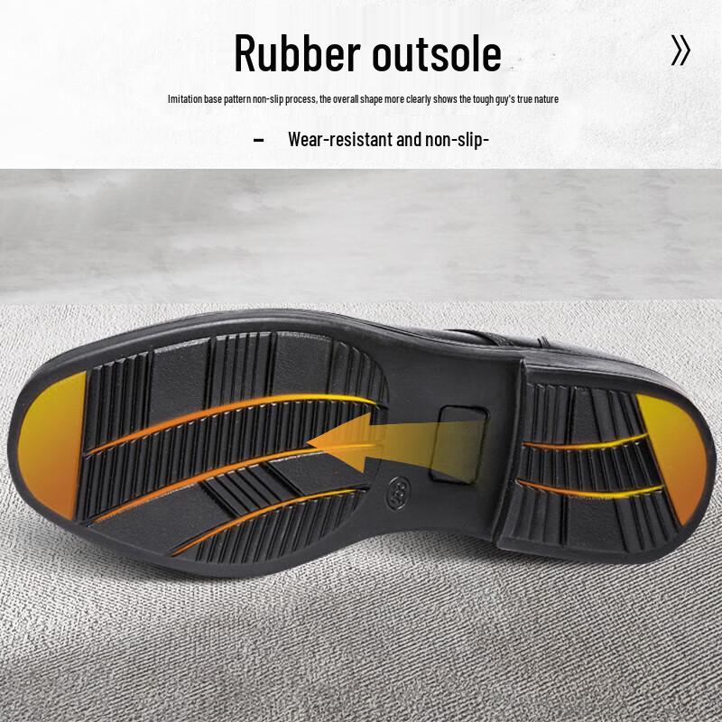 Men's Uniform Winter Leather Boots