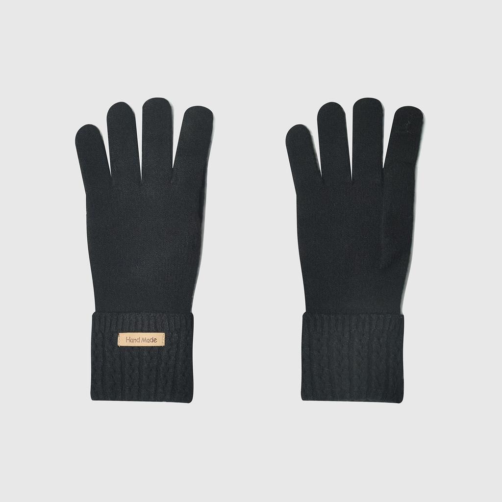 Knitted Gloves Women's Winter Warm Thickened Cycling Electric Vehicle Cotton Gloves Cold Touch Screen Woolen Gloves