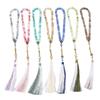 Multifunctional Glass Prayer Beads with Colorful Tassels Comfortable and Stylish for Muslims and Fashion Enthusiasts