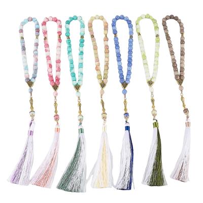 Multifunctional Glass Prayer Beads with Colorful Tassels Comfortable and Stylish for Muslims and Fashion Enthusiasts