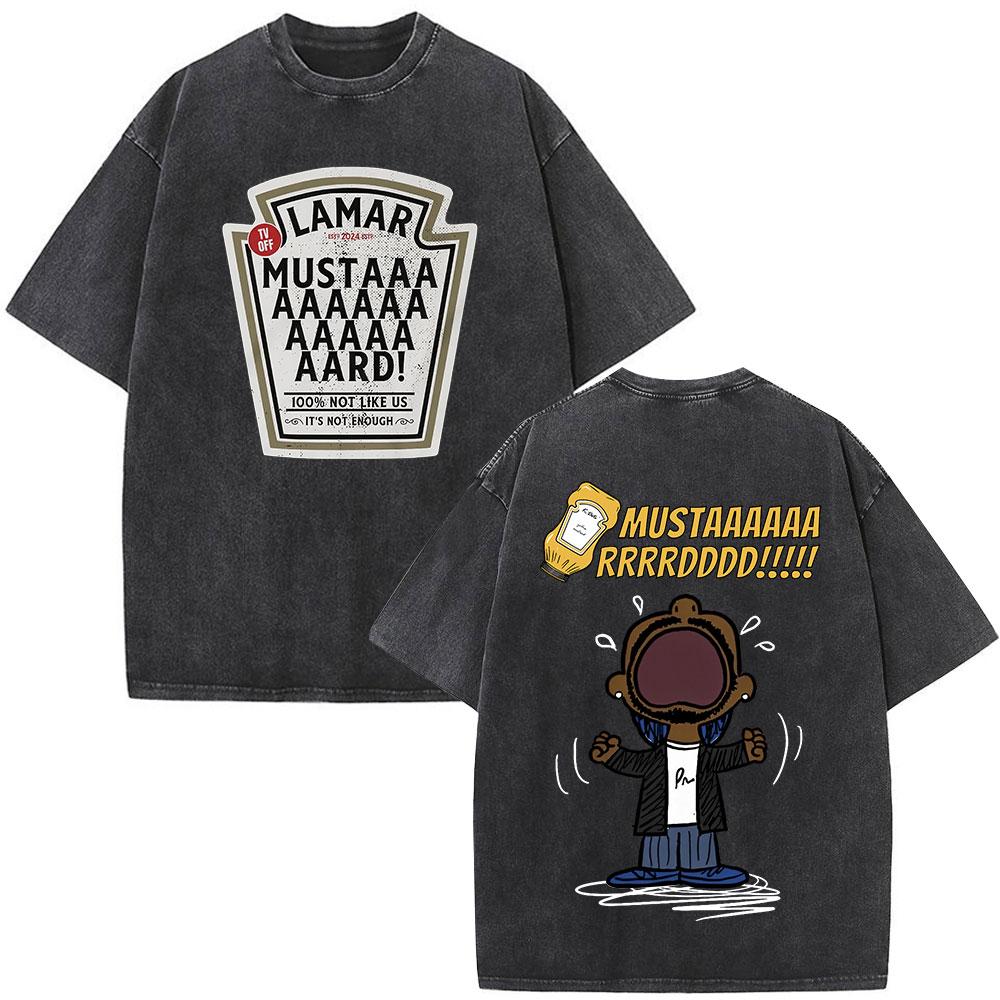 Washed Vintage Rapper Kendrick Lamar Album Merch Tshirts Unisexs Clothing Hip Hop Retro Oversized Tshirt Fashion Trend Tee Shirt