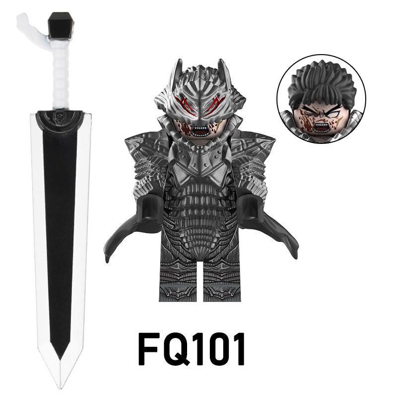 FQ101-102 Minifigure Warrior Building Blocks Set with War Horse