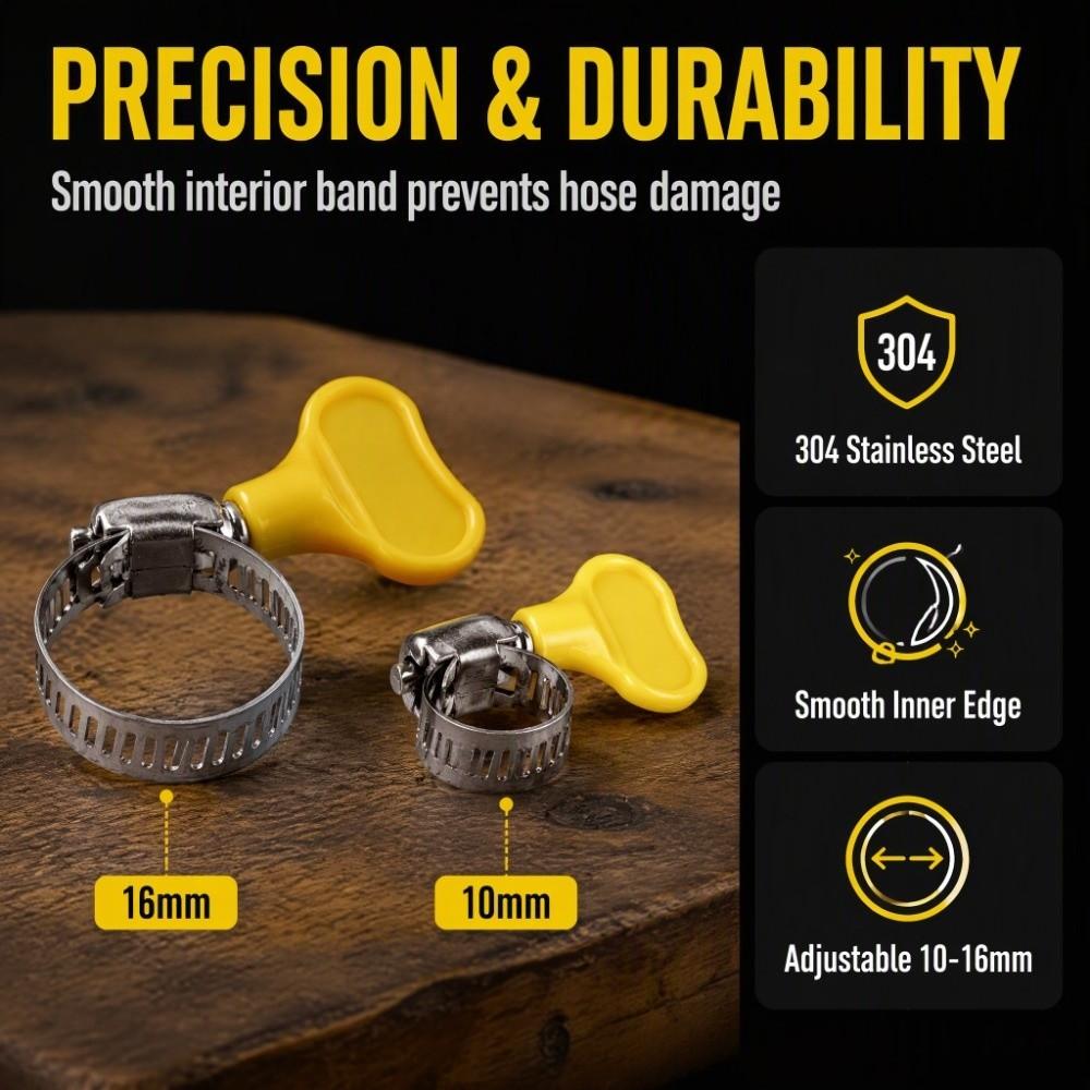 20pcs Adjustable Pipe Tube Clips Durable Adjustable Thumb Screw Clamps For Pipe Fixing