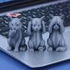 S-1/3Pcs Three Wise Not Cat Ornament Set Minimalist Cat Sculpture Covered Ears Mouth Eyes for Cat Lovers Home Desk Decor