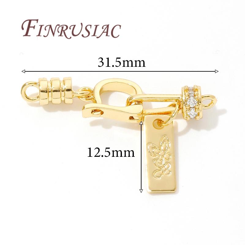 

1-4Pcs/Lot 18K Gold Plated Necklace Clasp End Connectors Clasps For Jewelry,Fasteners For Bracelets Accessories 1 piece