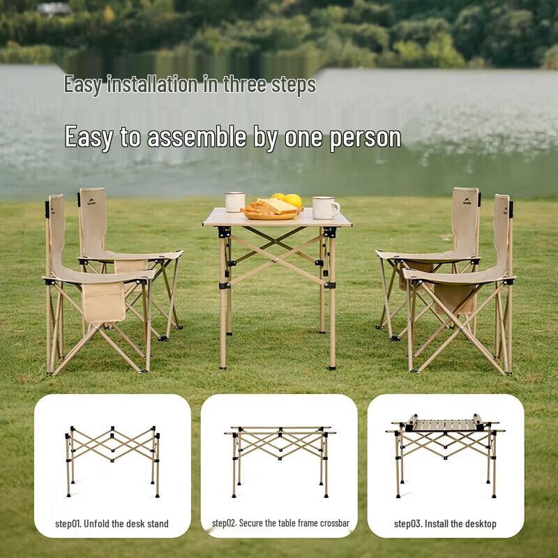Naturehike Shanlan T02 Portable Outdoor Picnic Table & 4 Chairs Set