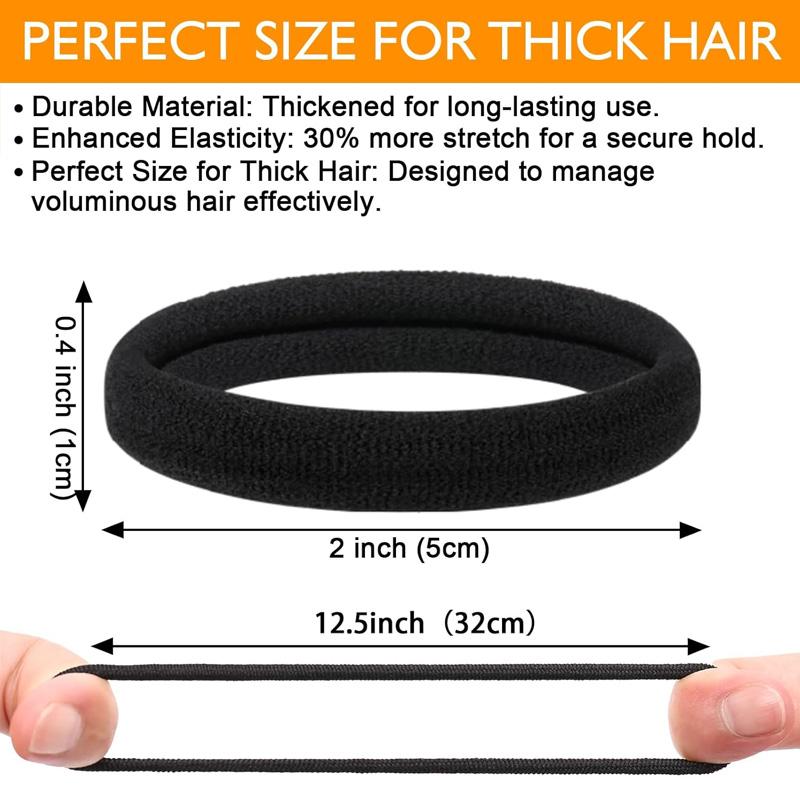 Simple High Elastic Hair Ties 100 Pcs, 4cm Black Bulk. Versatile, Durable, for All Hairstyles